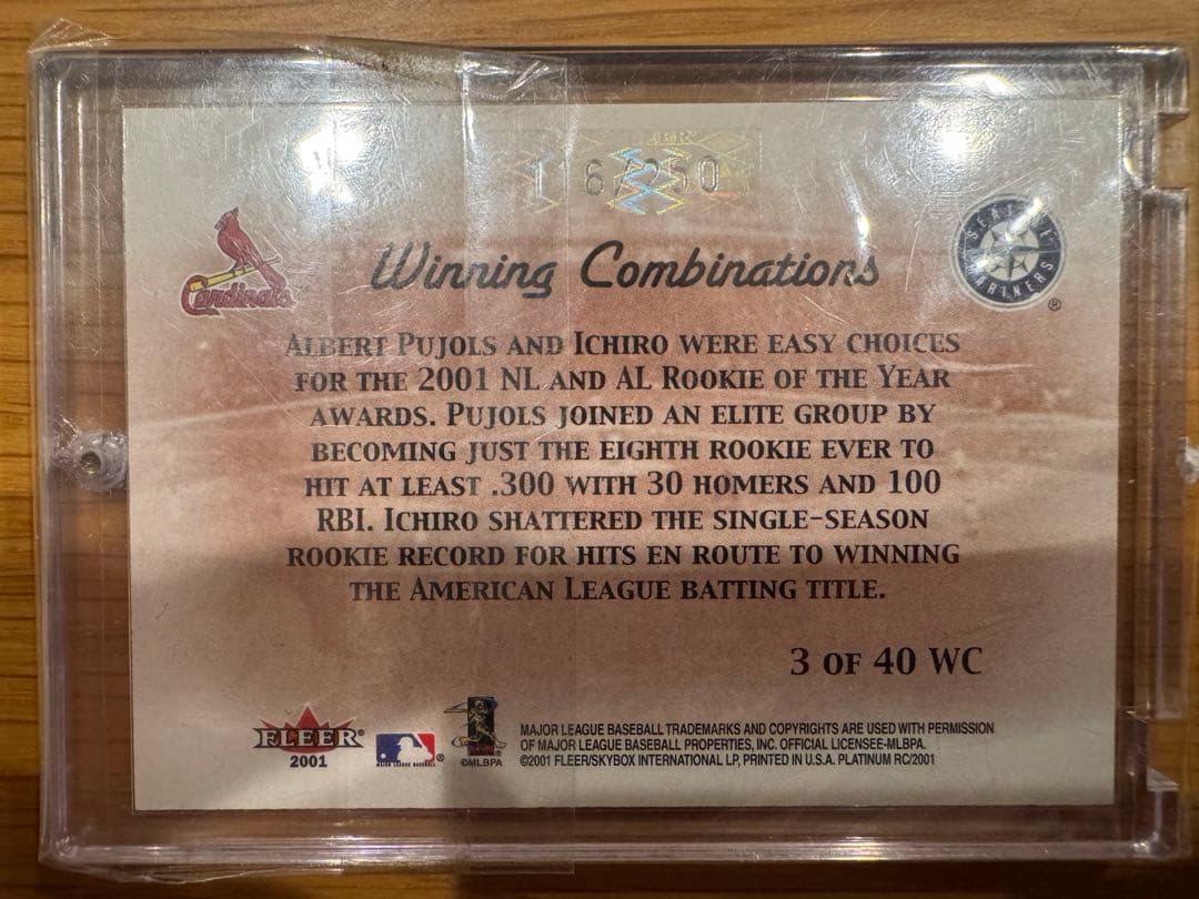 2001年ダブルルーキー&250限定】イチロー&プホルス/FLEER - メルカリ