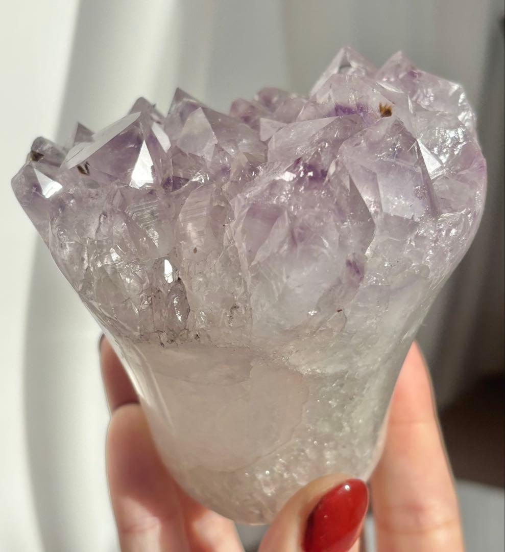 《高品質・希少デザイン》ゲーサイトinアメジスト＊花束クラスター　ラベンダー