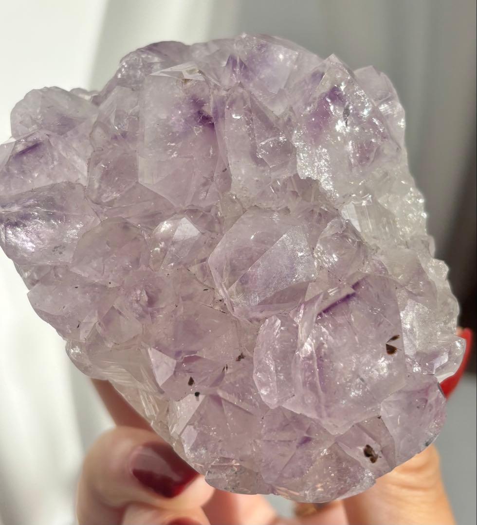 《高品質・希少デザイン》ゲーサイトinアメジスト＊花束クラスター　ラベンダー