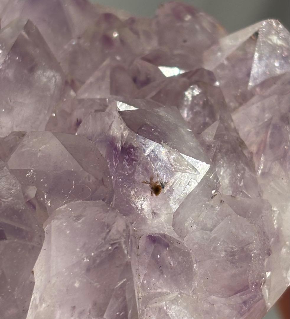 《高品質・希少デザイン》ゲーサイトinアメジスト＊花束クラスター　ラベンダー