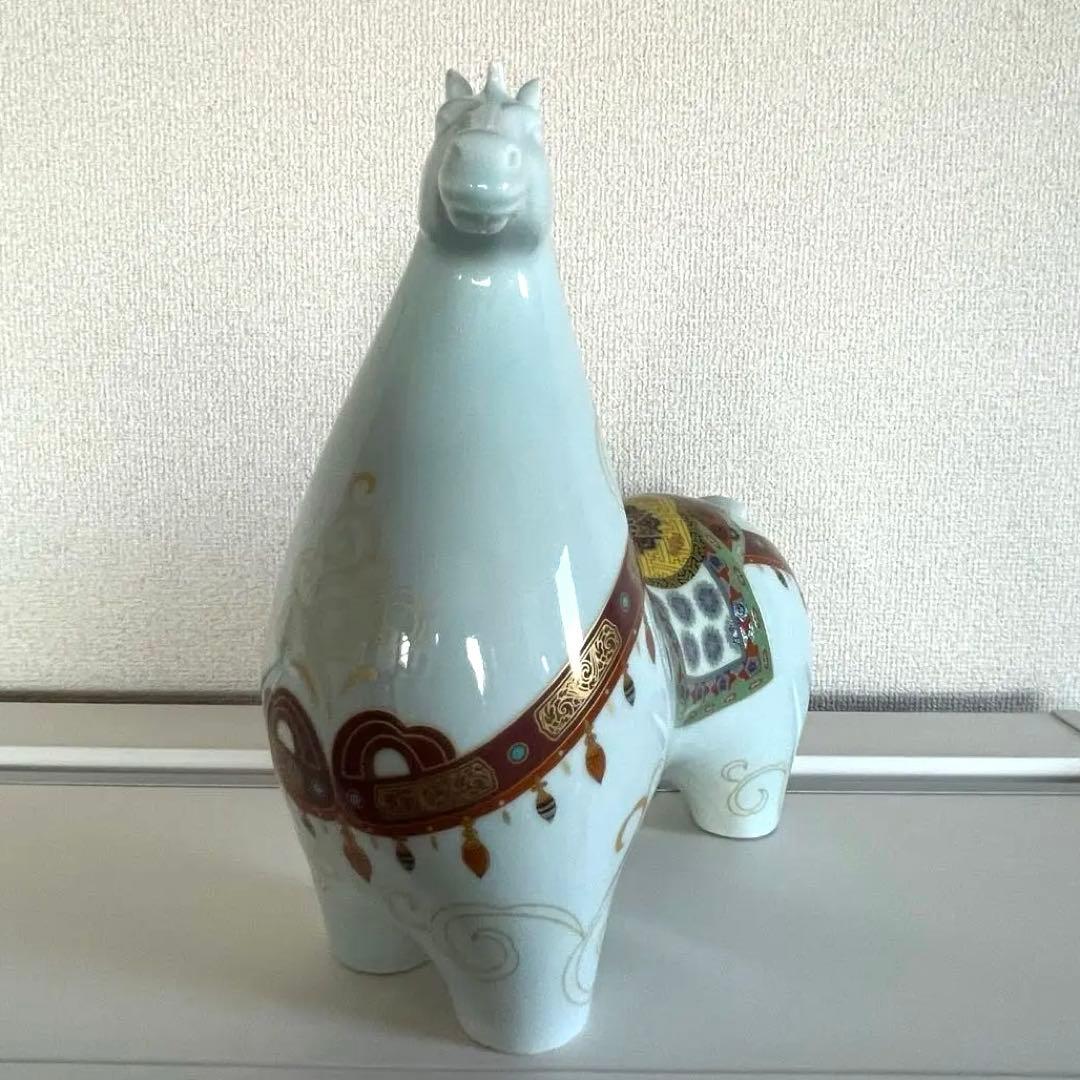 陶製 馬の置物 専用ボックス付き 中国製　丙午