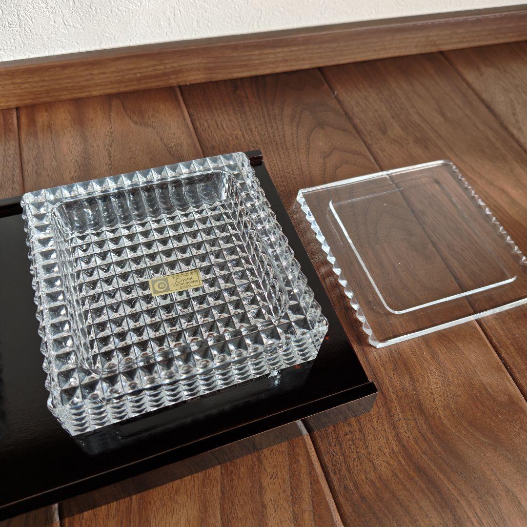 マツガオカクリスタル 灰皿 皿 ライター トレイ セット
