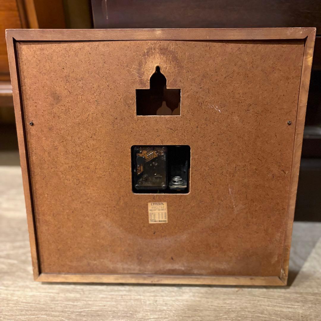 CITIZEN 昭和レトロ　壁掛け時計　ウォールクロック　ホワイトリペイント