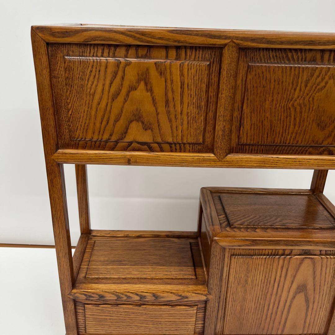 飾り棚 茶箪笥 茶道具 組木 工芸 骨董　木製　レトロ