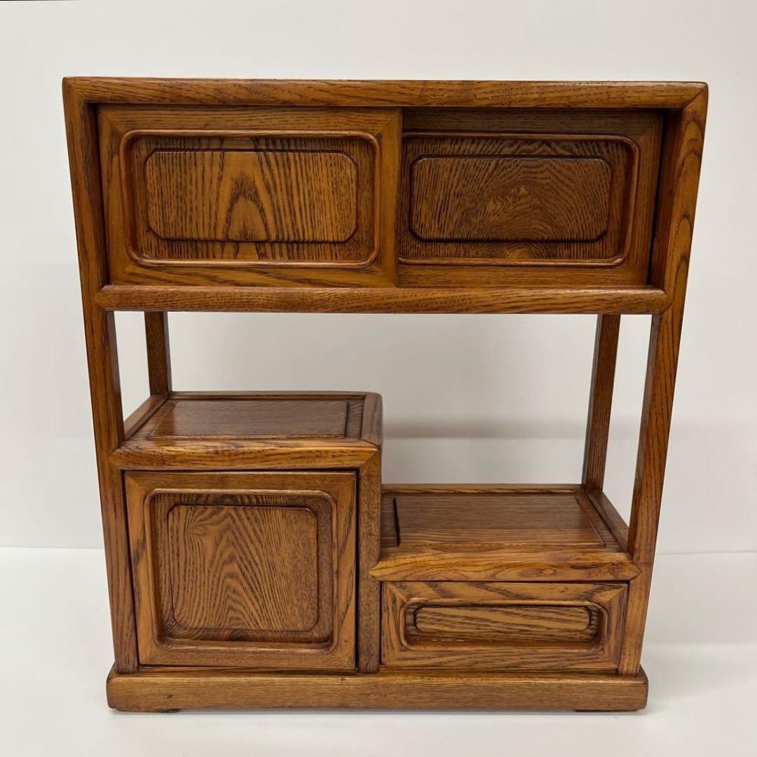 飾り棚 茶箪笥 茶道具 組木 工芸 骨董　木製　レトロ