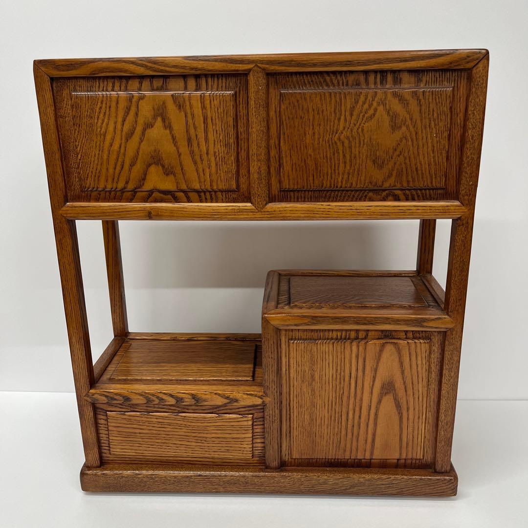 飾り棚 茶箪笥 茶道具 組木 工芸 骨董　木製　レトロ