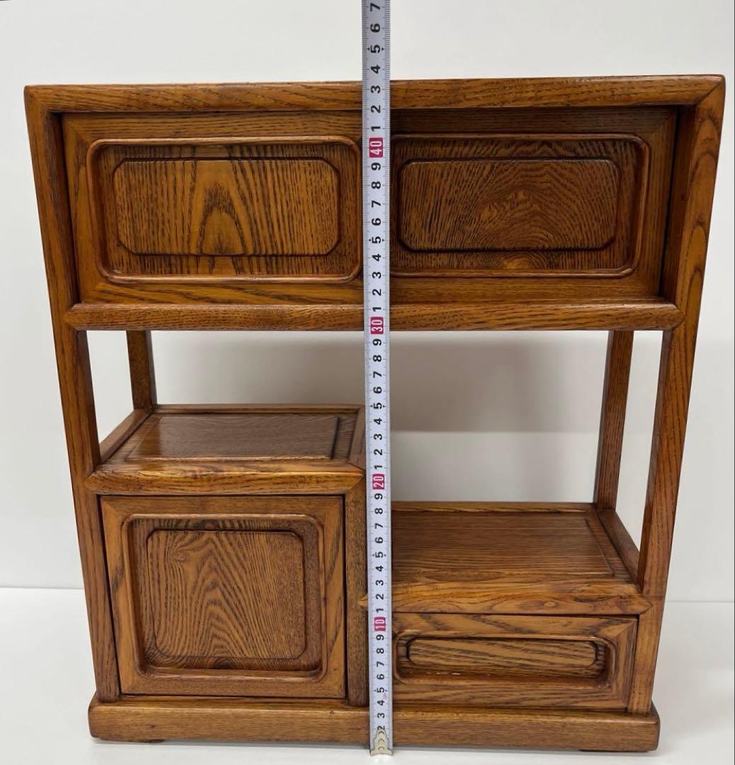 飾り棚 茶箪笥 茶道具 組木 工芸 骨董　木製　レトロ