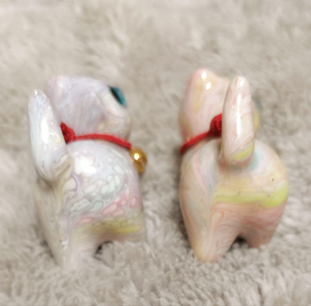 猫　置き物　マーブル　スーダン　お土産　【33】