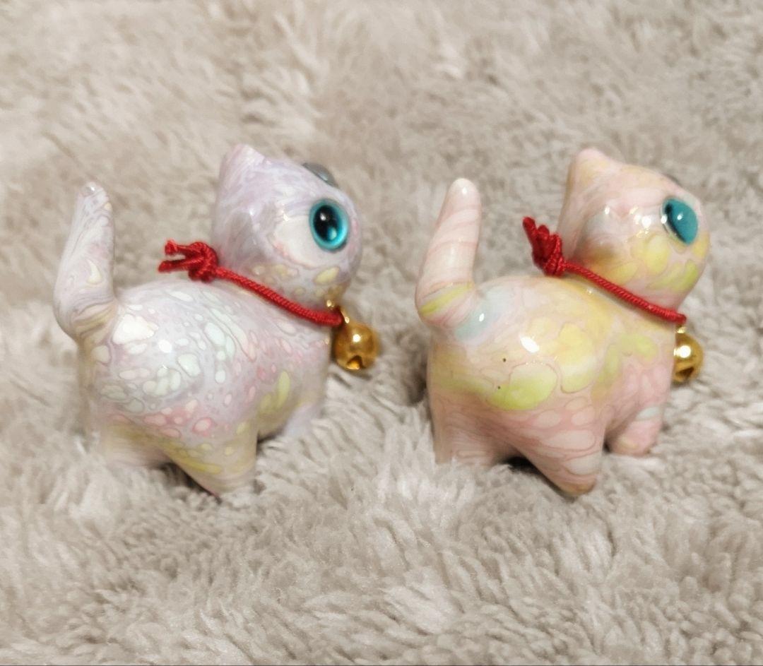 猫　置き物　マーブル　スーダン　お土産　【33】