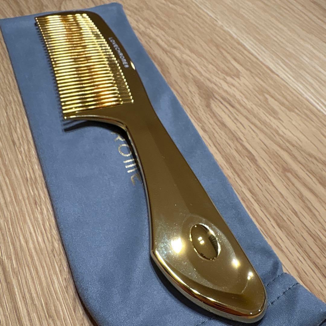 LOVECHROME ゴールド ヘアコーム 専用ポーチ付き