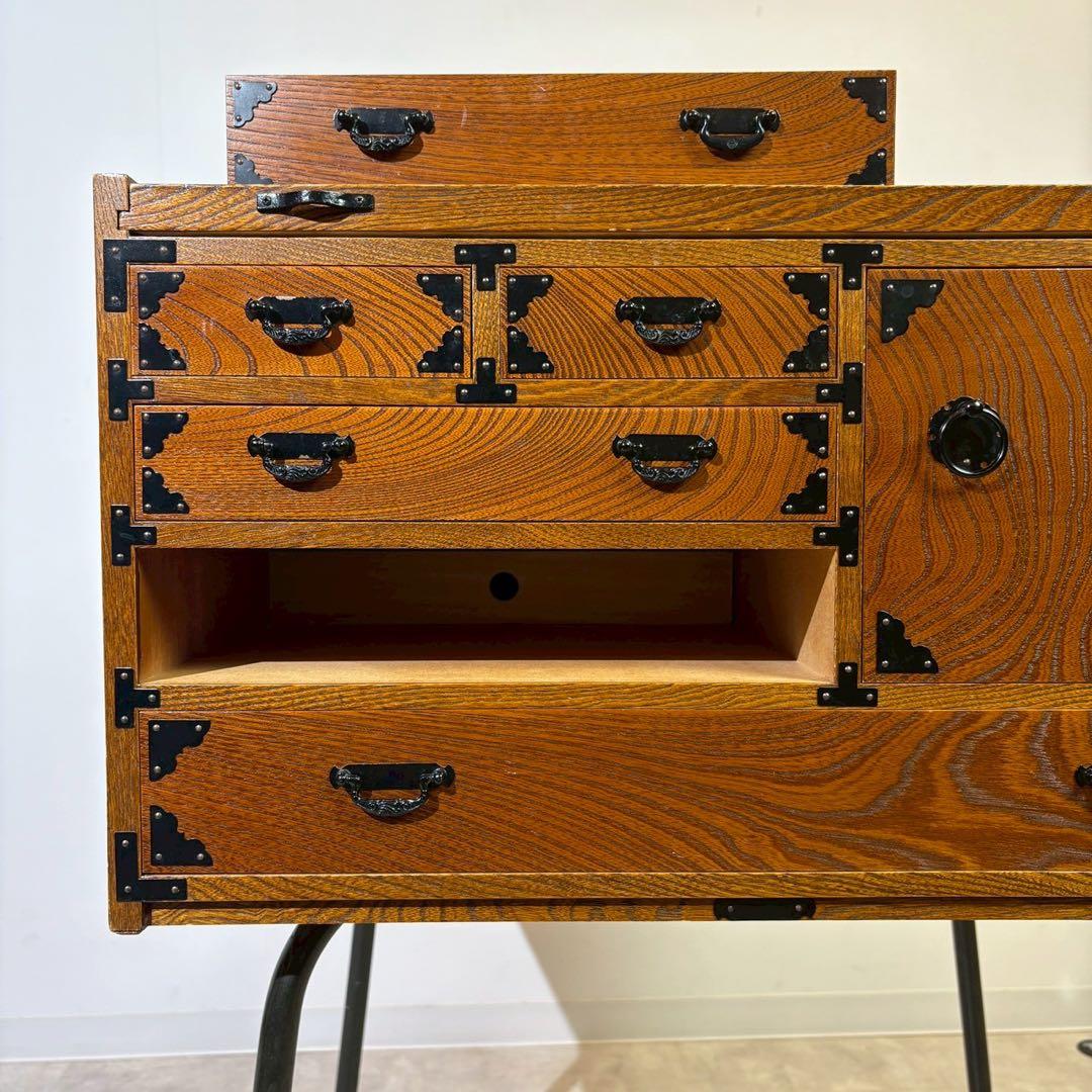 脚付和箪笥　小袖机　箪笥　リメイク家具　脚付棚　和家具　時代家具　和モダン