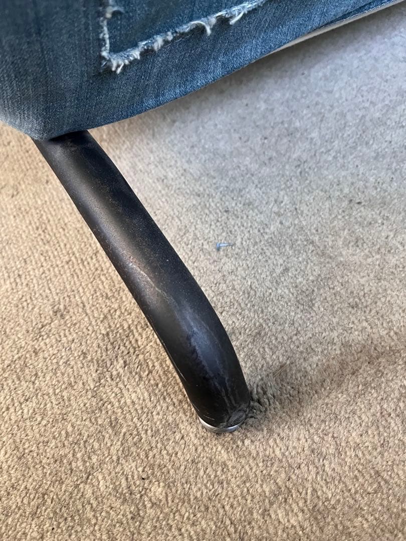 PM　ジャーナルスタンダードファニチャー　1人掛ソファー　デニム　ブルー