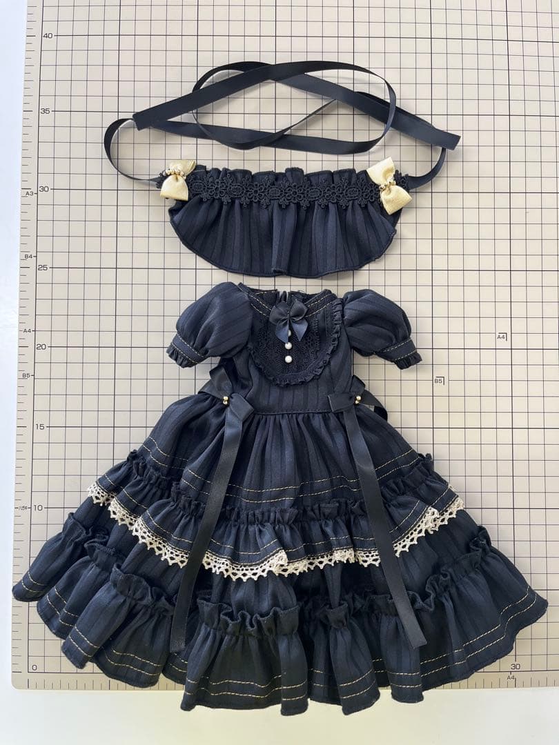 Dollロリータドレス 黒 40cm 1/4 MDD
