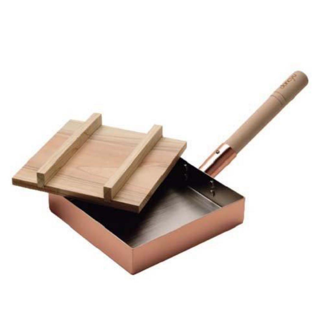 【dancyu（ダンチュウ）】純銅玉子焼 18×18cm（木蓋付）