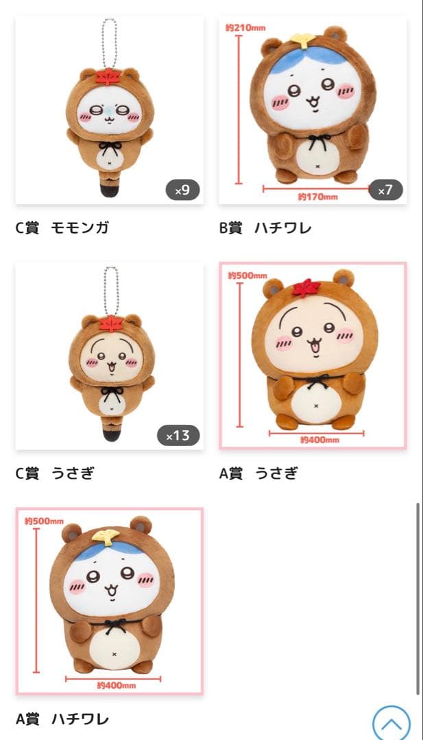 ちいかわ　たぬきだもんくじ　まとめ売り152点