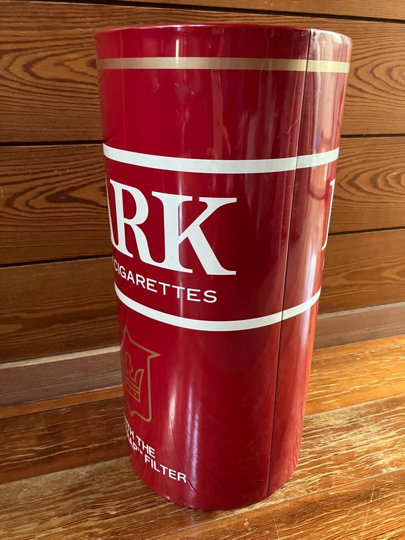 未使用・昭和レトロ】ラーク LARK スチール製 ゴミ箱 タバコ ブリキ