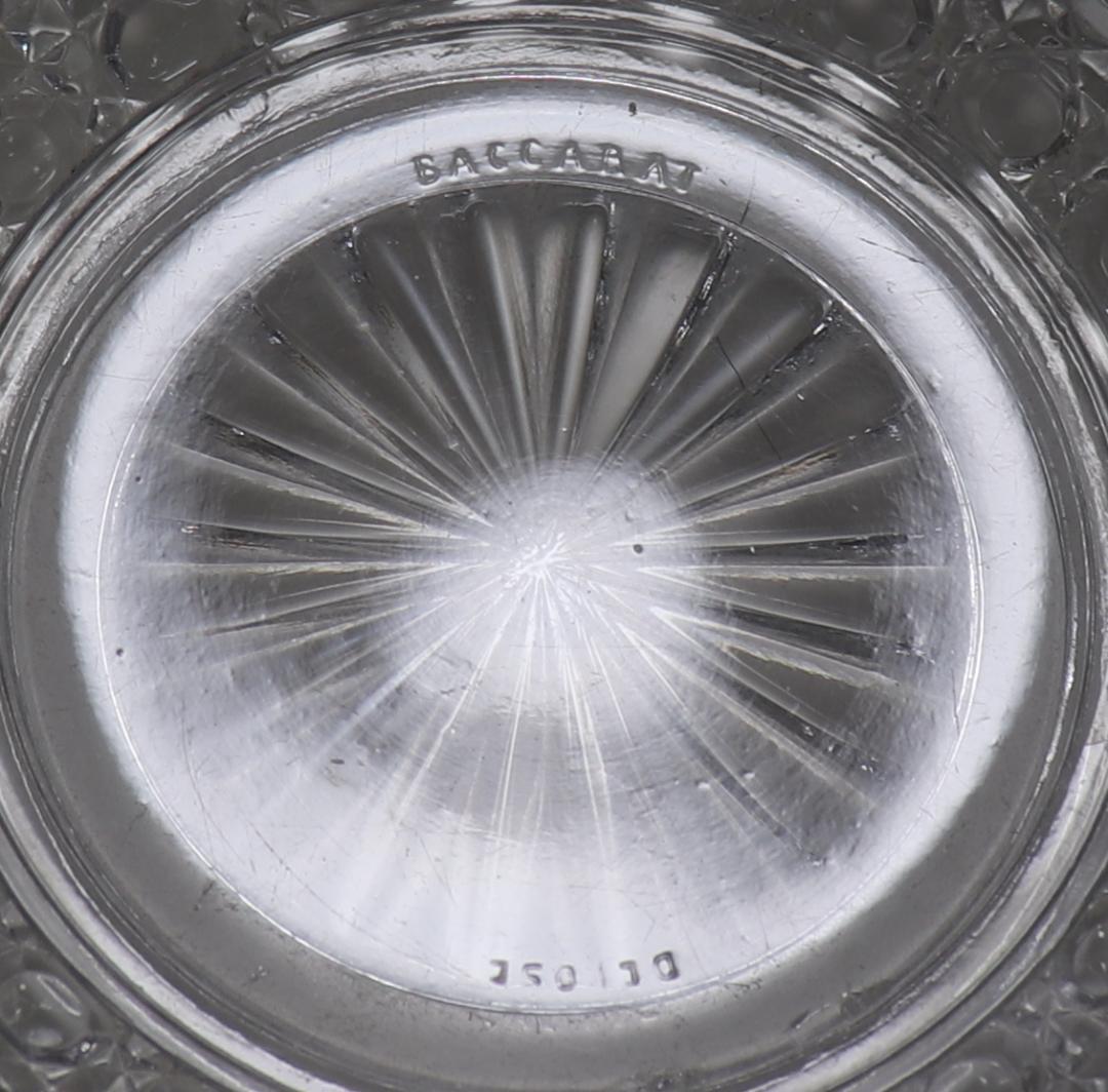 オールド・バカラ 1890年 銀巻大型鉢 切子 ディアマン・ピエーリー ボウル