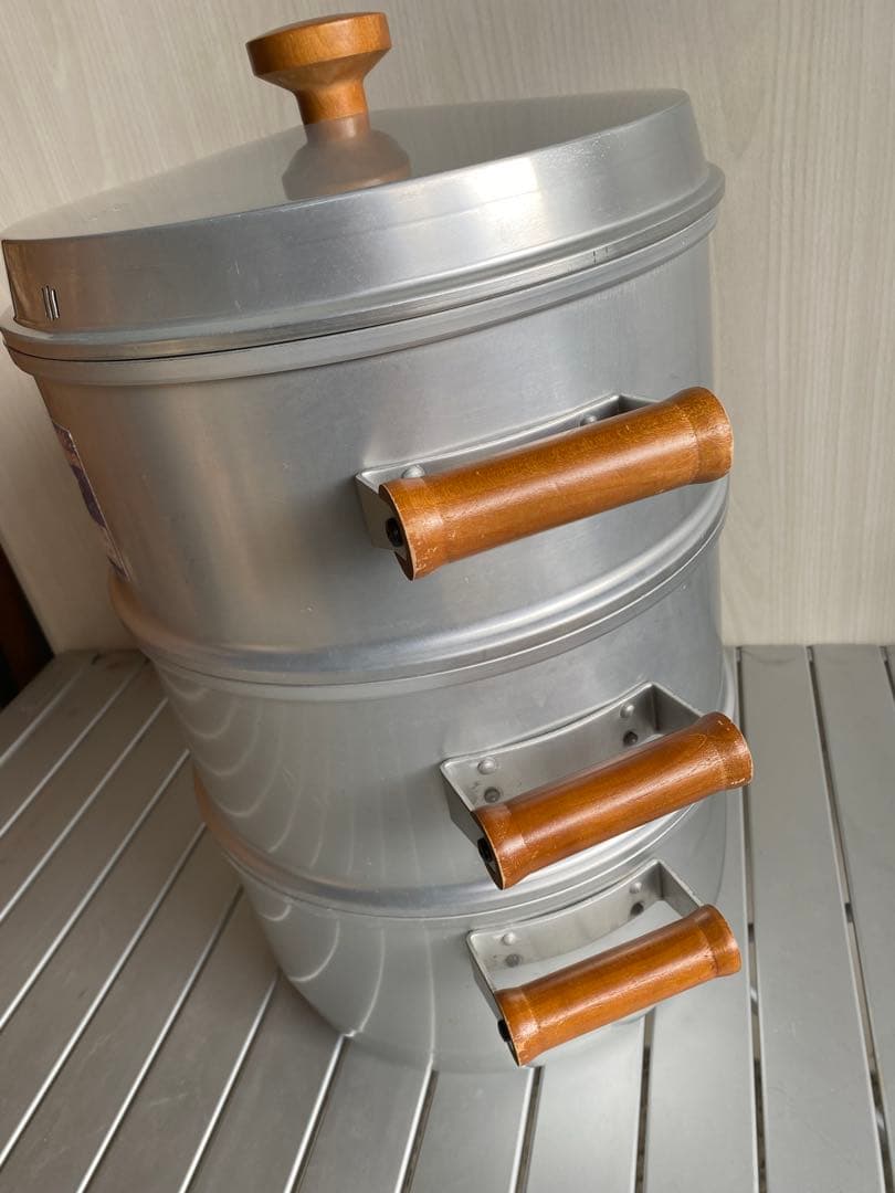 ホクセイ　3段　ジェットスチーマ　蒸し器　30cm アルミ製　蒸籠　セイロ