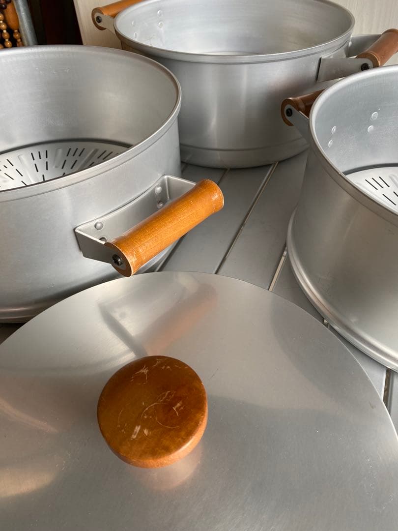 ホクセイ　3段　ジェットスチーマ　蒸し器　30cm アルミ製　蒸籠　セイロ