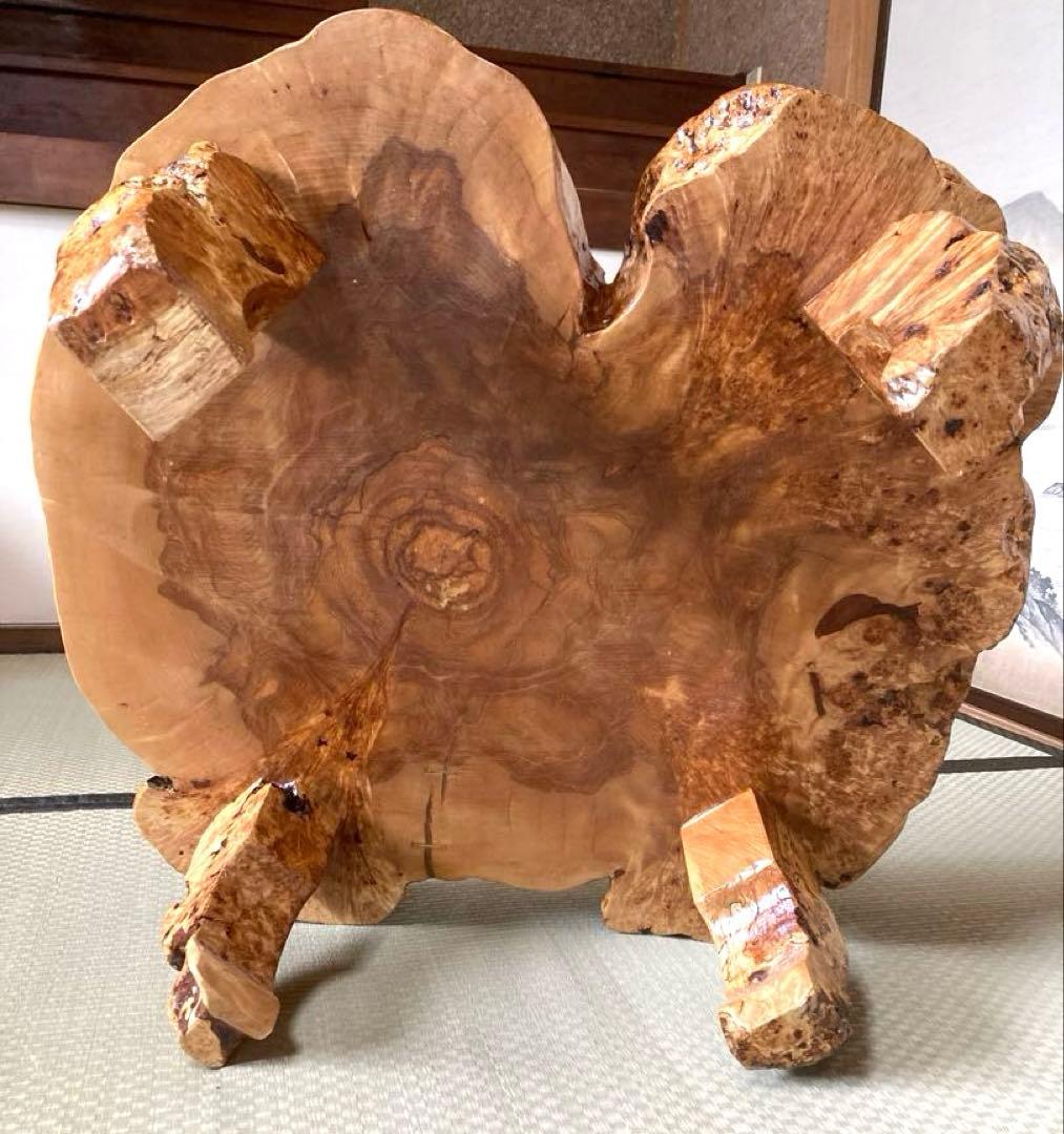 北海道産　天然木　極厚　一枚板　瘤　テーブル