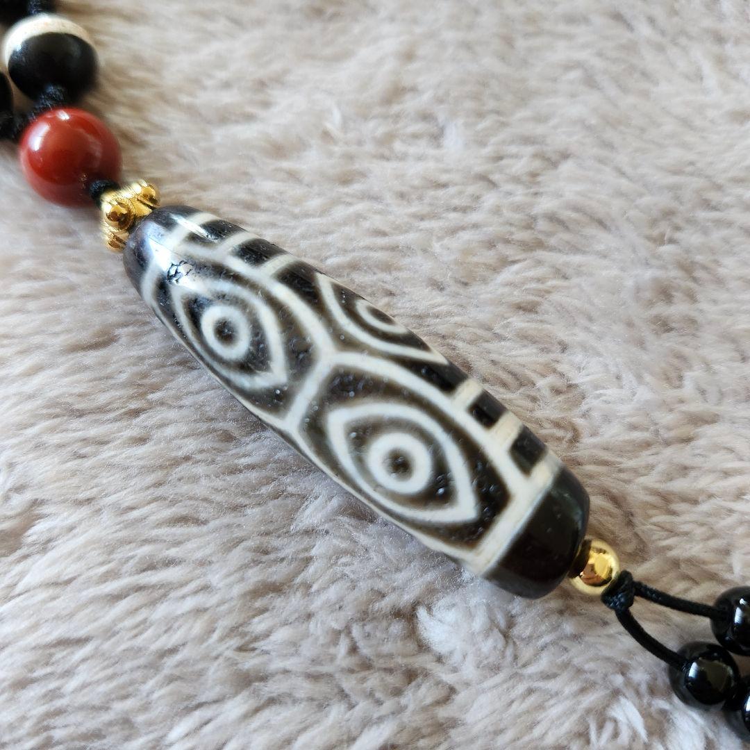 龍眼天珠 馬蹄痕入り 朱砂入り薬師天珠42玉他 チベット直送 チベット人