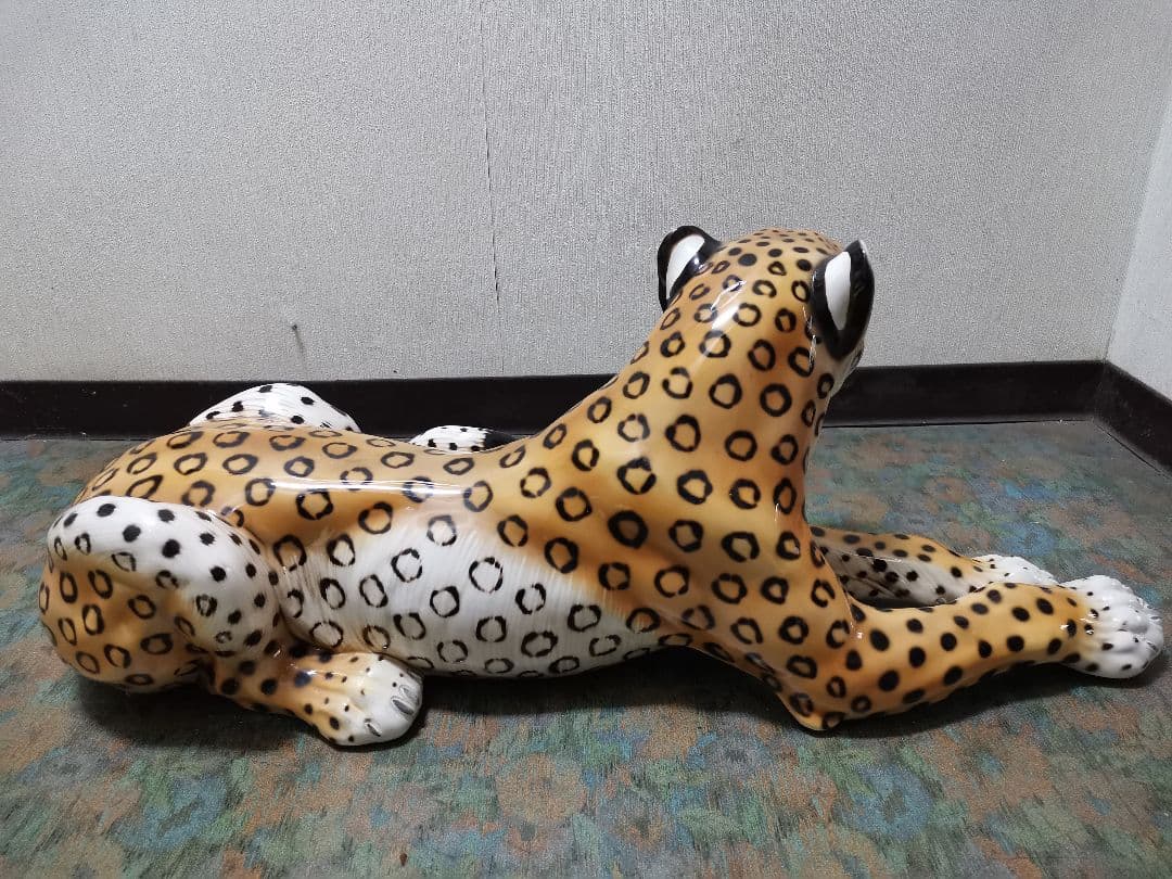 Ceramiche Ronzan イタリア製 ピューマ置物 伏せタイプ