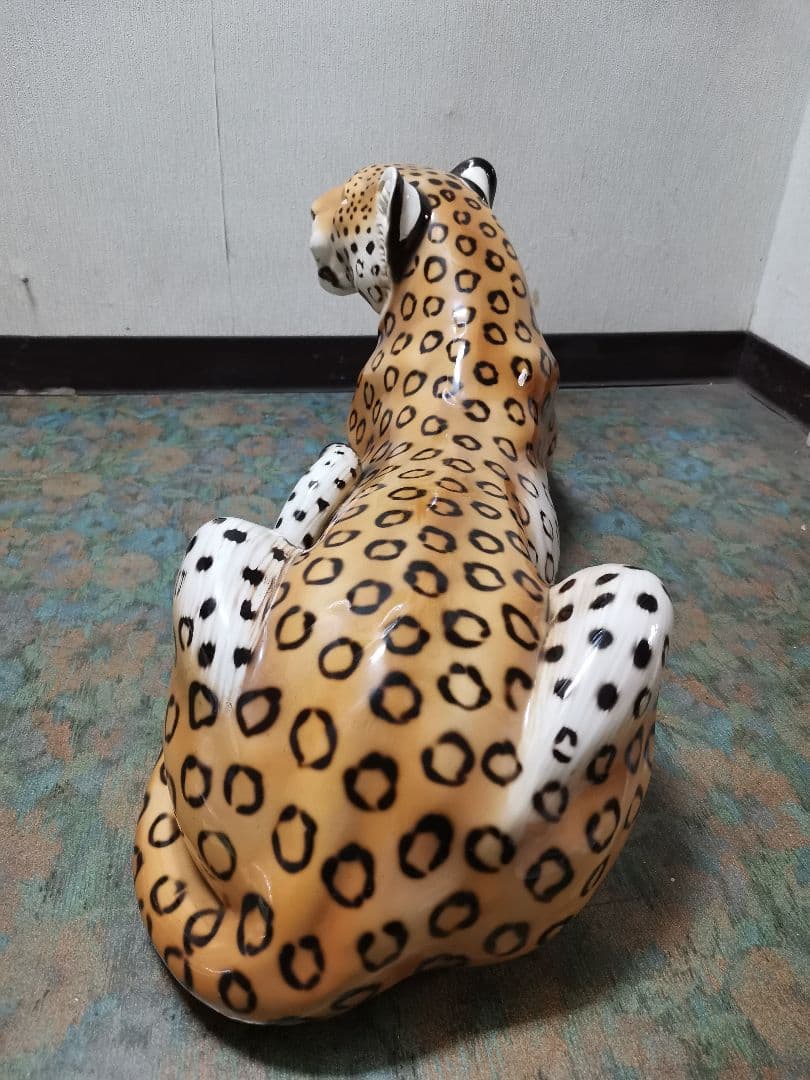 Ceramiche Ronzan イタリア製 ピューマ置物 伏せタイプ