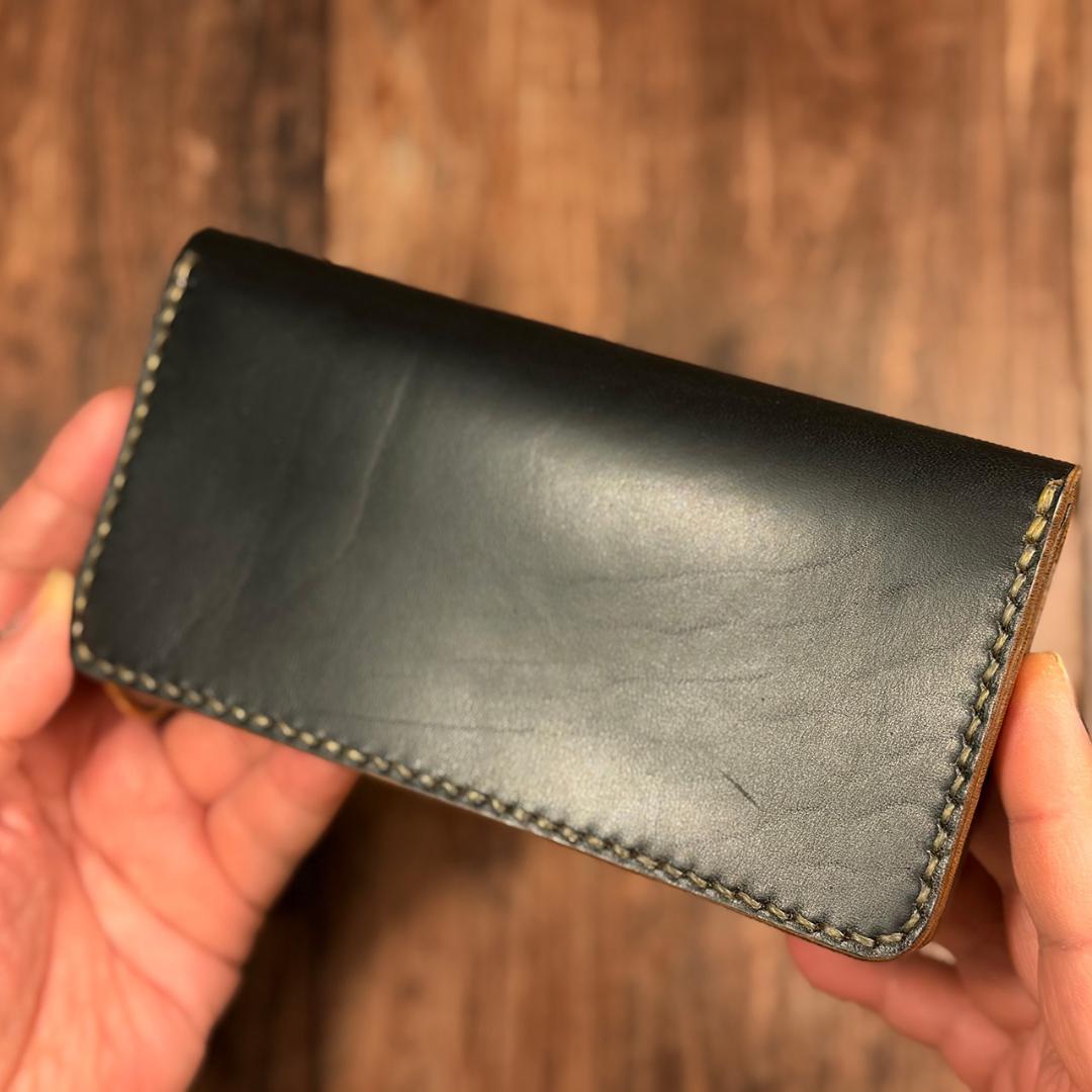 ホースバット・茶芯ブラック・ロングトラッカーウォレット