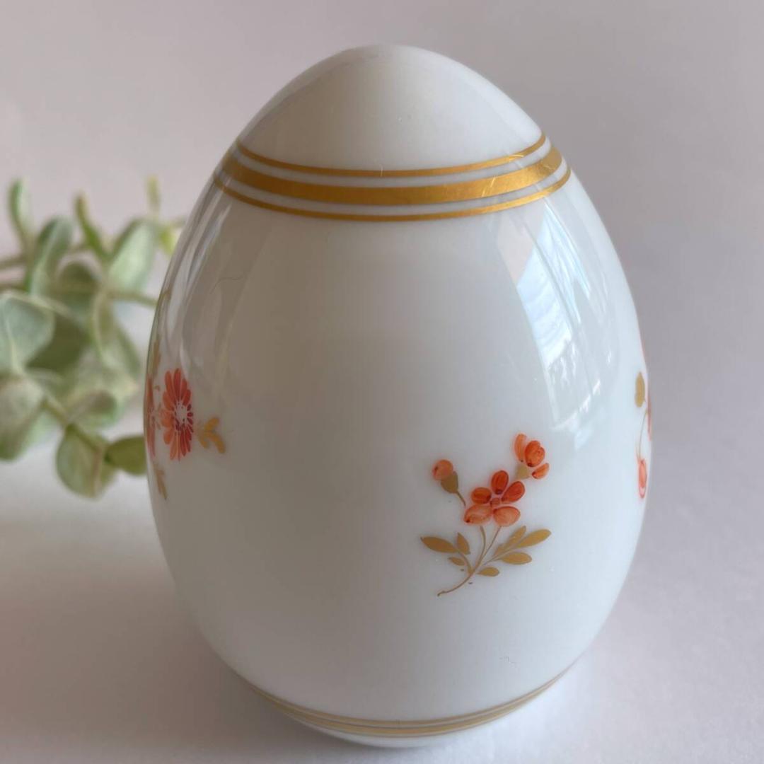 KPM ベルリン王立磁器製陶所 エッグ 卵型 置物 ドイツ製 花