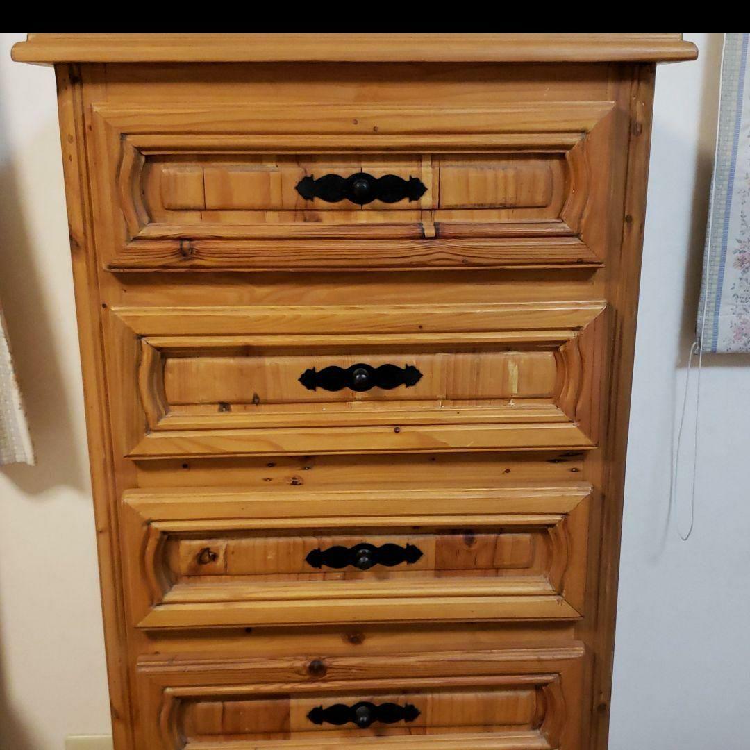 パイン材 チェスト カントリー調　レトロ　キャビネット