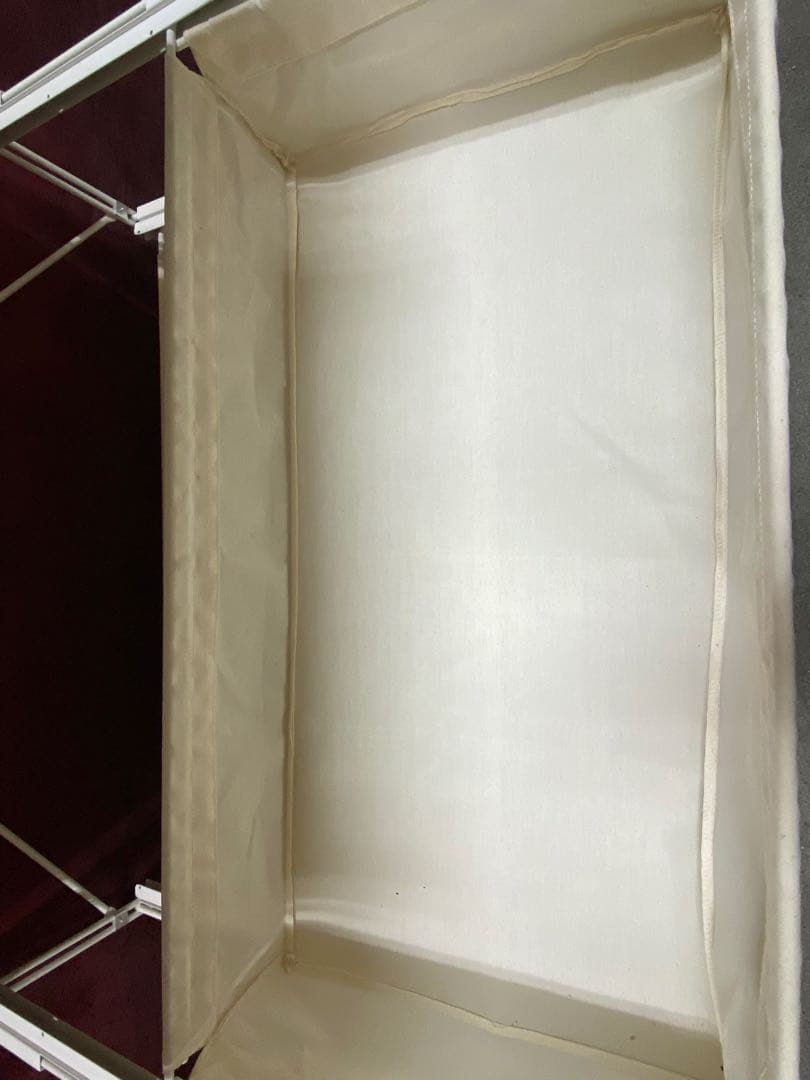 ✨大人気✨無印良品　スチールユニットシェルフ中ワイド　帆布バスケット2個付