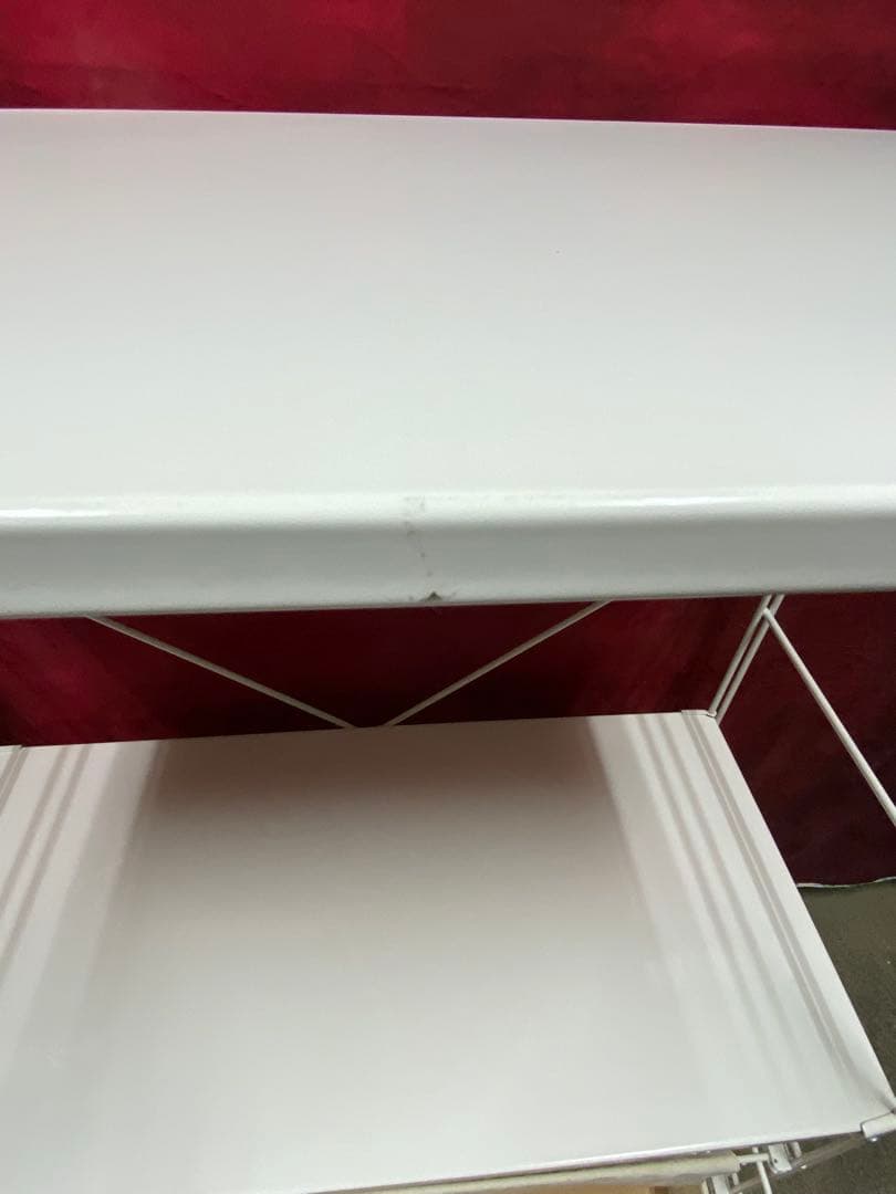 ✨大人気✨無印良品　スチールユニットシェルフ中ワイド　帆布バスケット2個付