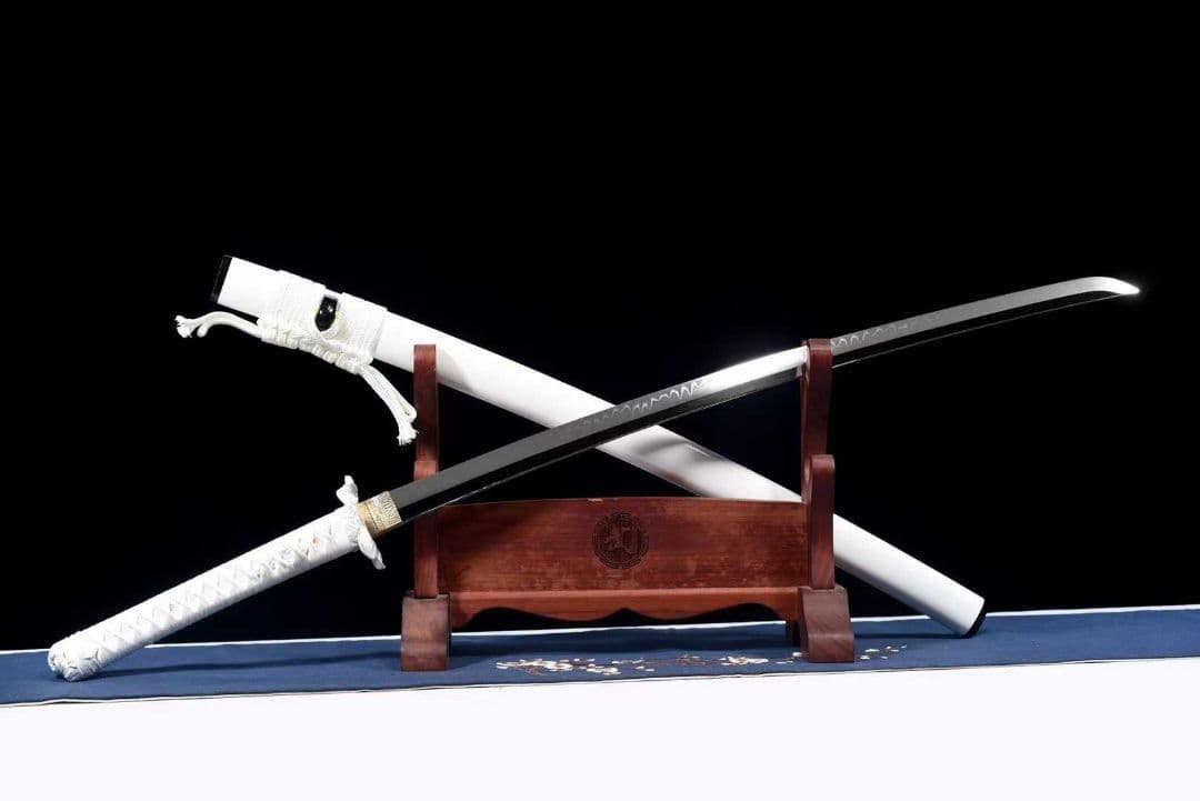 白月魁】古兵器 刀装具 日本刀 模造刀 居合刀 武士道 鑑賞用 美術刀