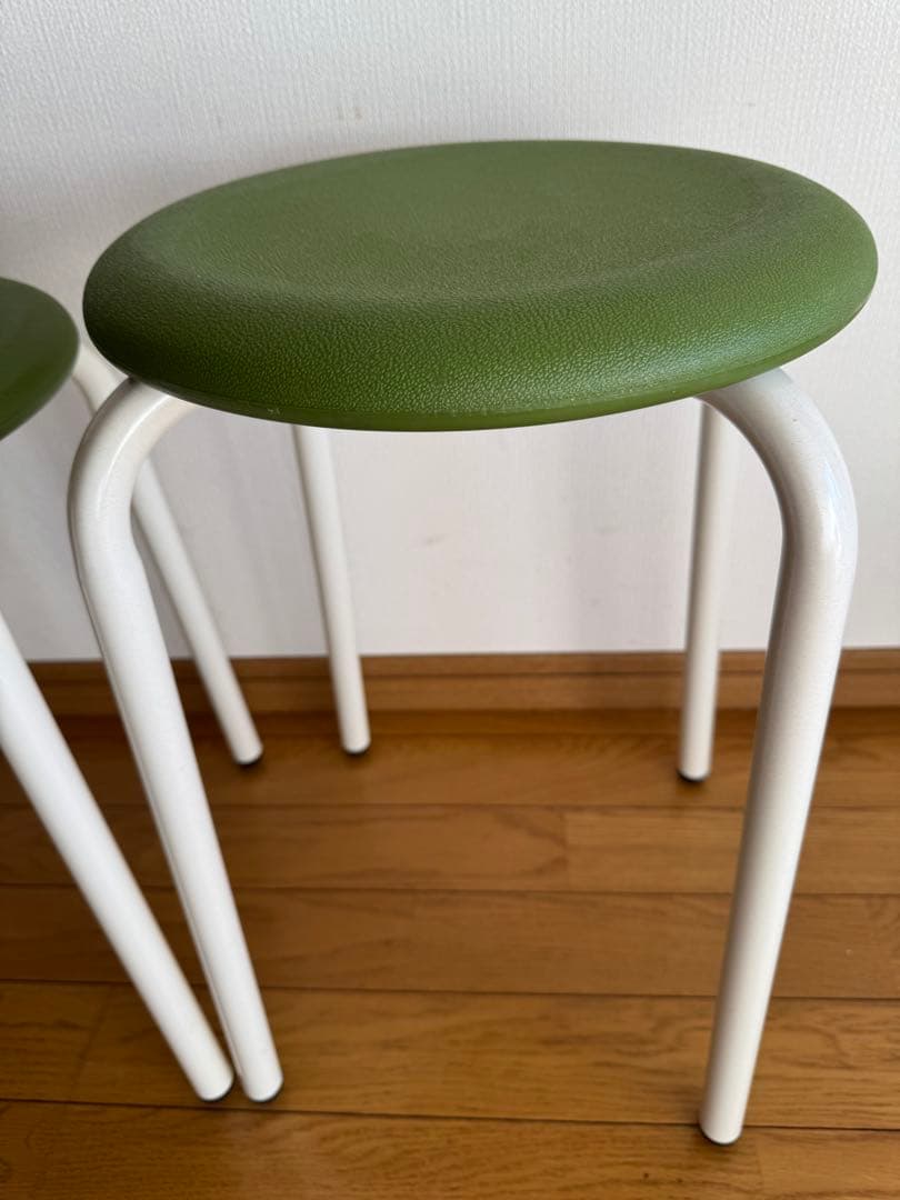 ホウトク　丸椅子　グリーン4脚セット