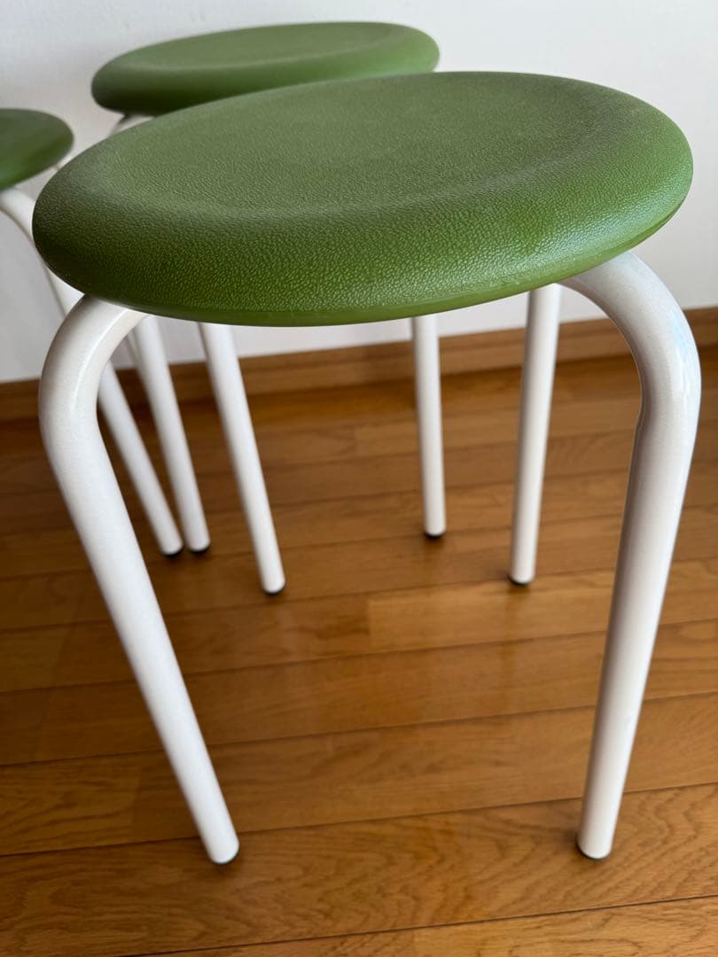 ホウトク　丸椅子　グリーン4脚セット