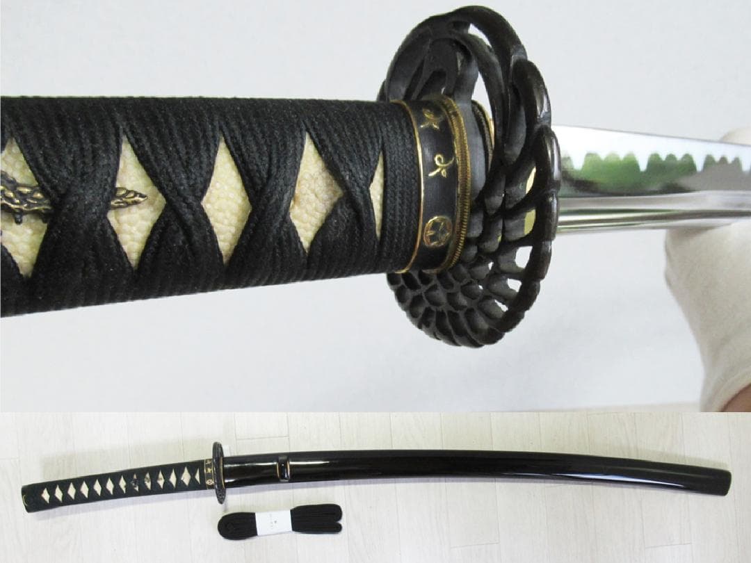 模造刀 【竹中半兵衛 家紋 真剣拵え】居合刀 71.7ｃｍ 美術刀