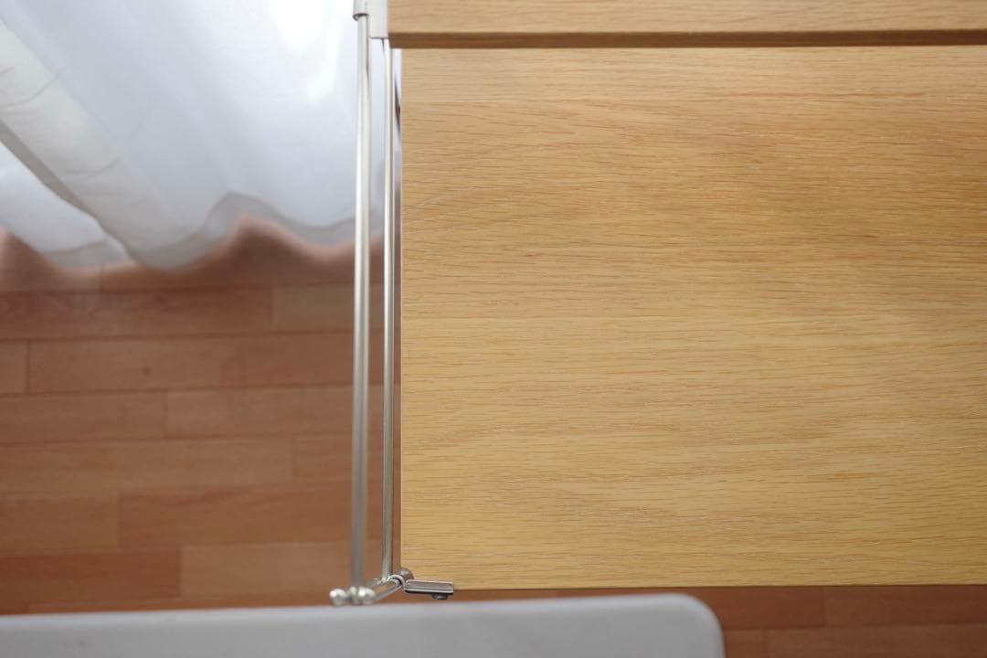 ラムにく【美品】無印良品 ステンレスユニットシェルフ　オーク