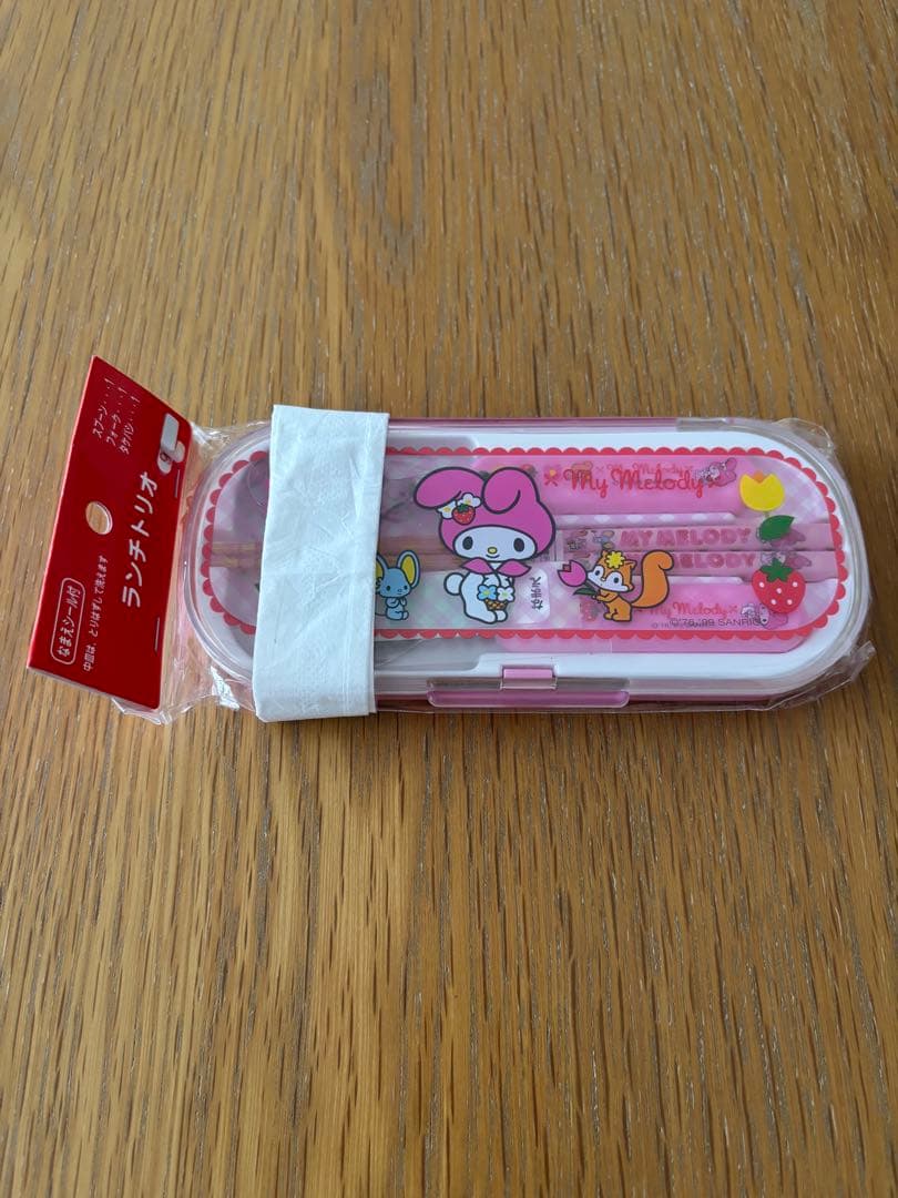 《レア物》未使用　1999 My Melody お弁当箱セット　平成レトロ