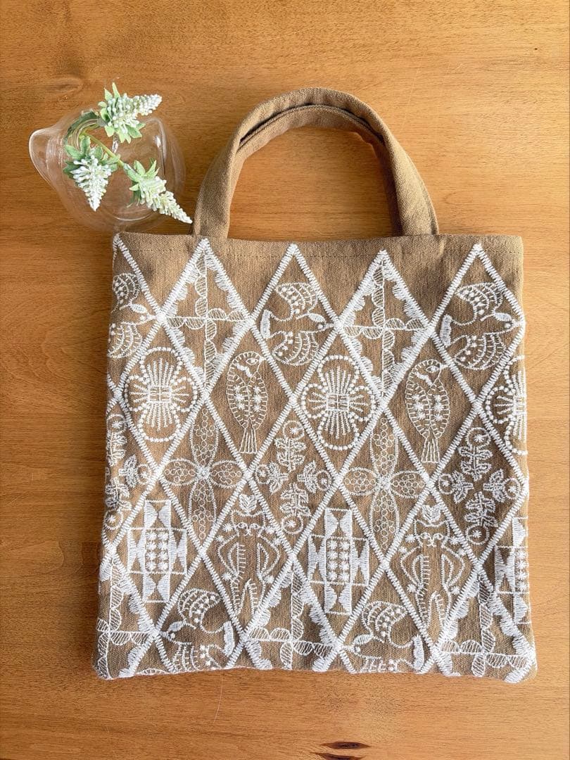 ハンドメイドお散歩ミニトート⚘symphony⚘ex.minaミナペルホネン