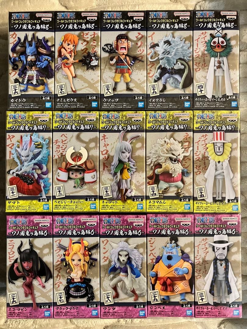 ワンピースワールドコレクタブルフィギュアワノ国鬼ヶ島編1〜11コンプリート美品