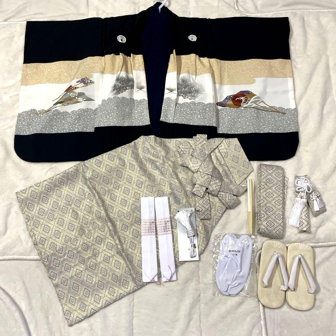 羽織袴　5歳男児　セット　着物　羽織　袴　懐剣　フルセット