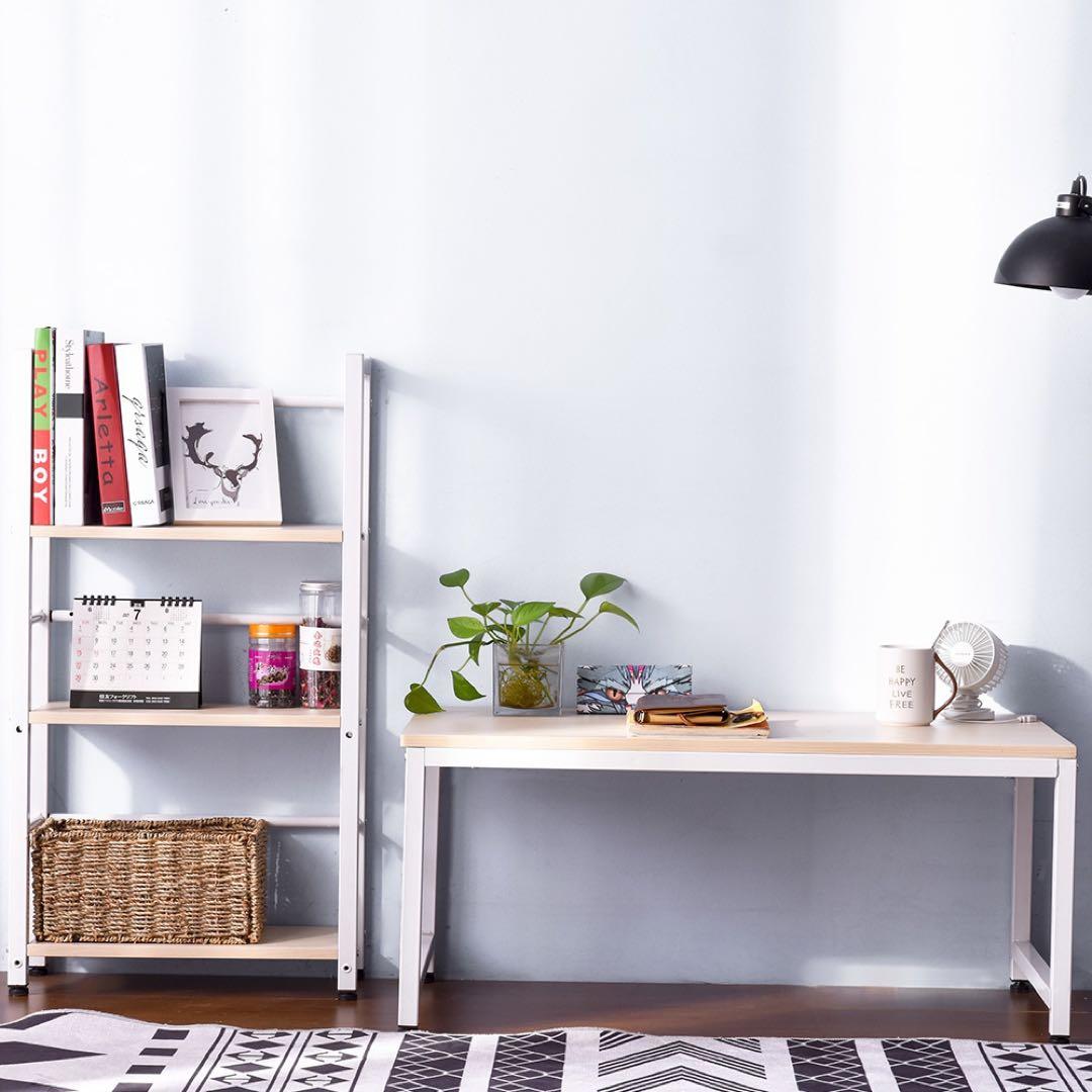 期限セール デスク ミシン台 ロータイプ パソコンデスク 一体分離両用3段 白