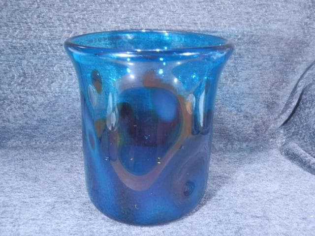 水指　エア玉封入　ガラス　馬先生