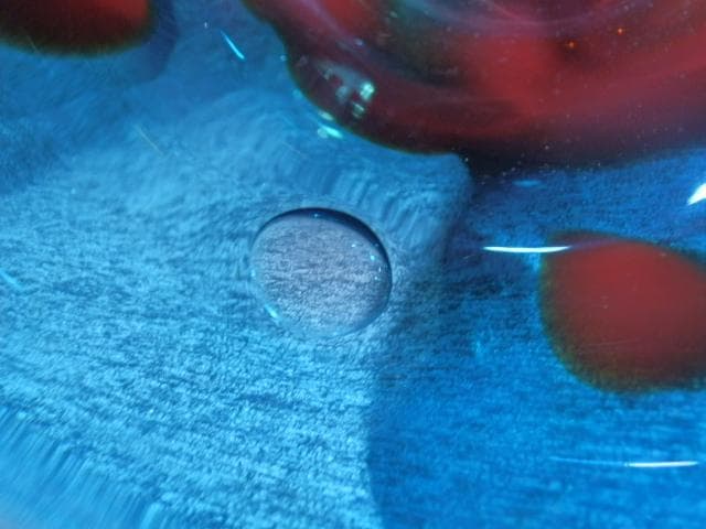 水指　エア玉封入　ガラス　馬先生