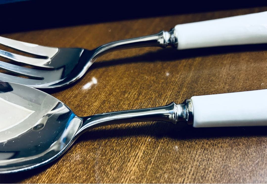 ナルミ シルキーホワイト Silky White サラダサーバーセット