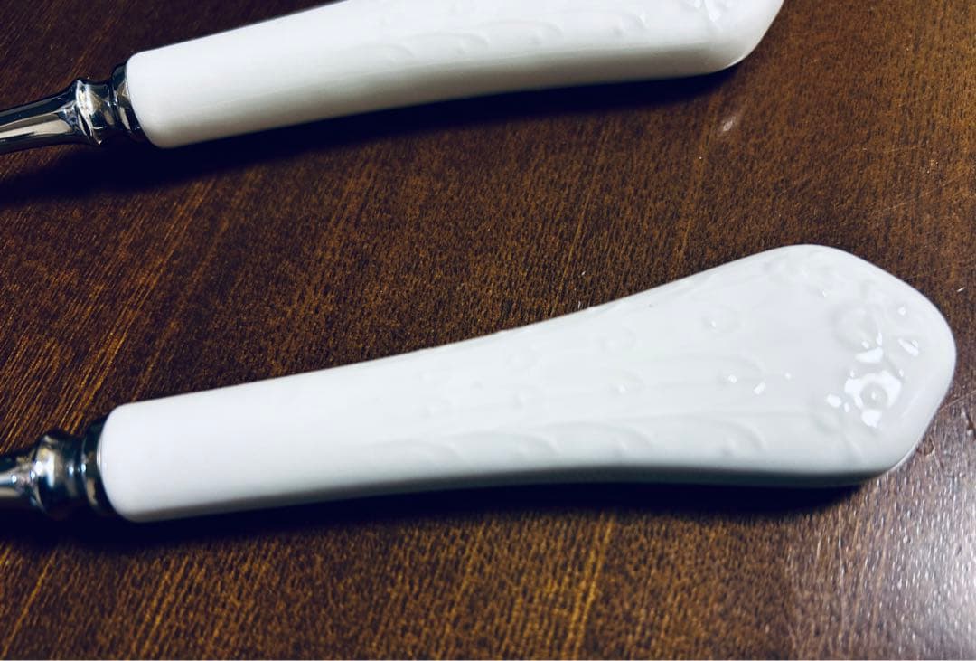 ナルミ シルキーホワイト Silky White サラダサーバーセット