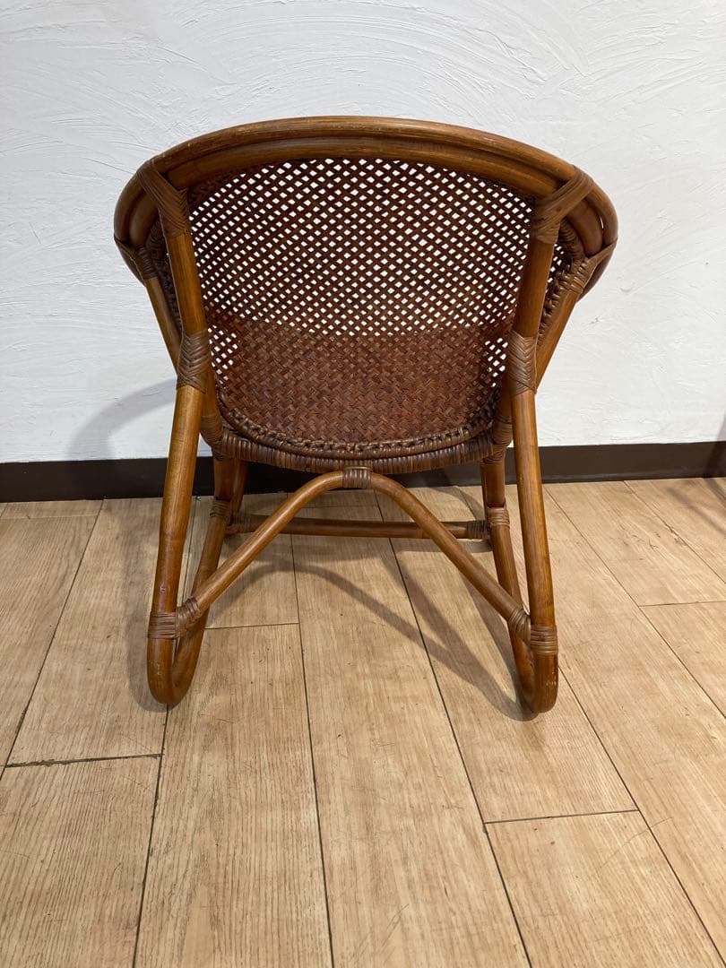 ラタン製　ラタンチェア　籐　昭和レトロ