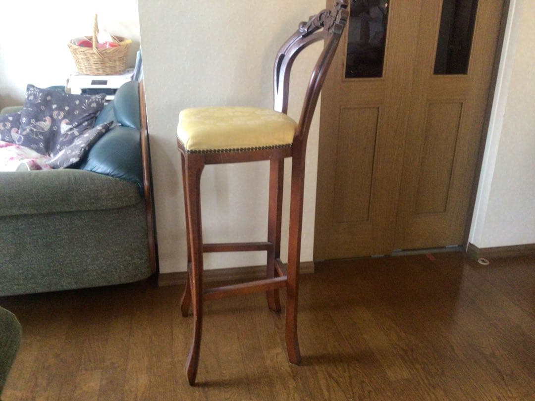 マホガニー アンティーク風 ハイチェア カウンターインテリア イタリア製