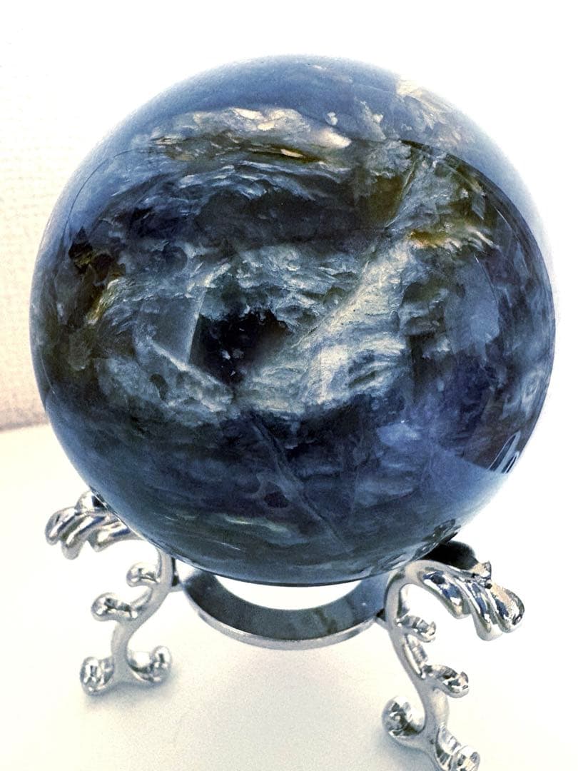 カイヤナイト スフィア 天然石 大玉 丸玉 81.7mm