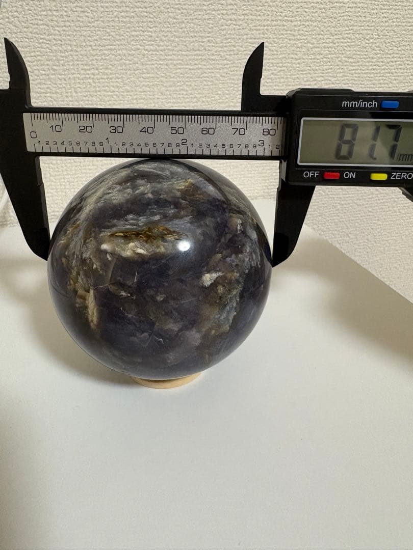 カイヤナイト スフィア 天然石 大玉 丸玉 81.7mm